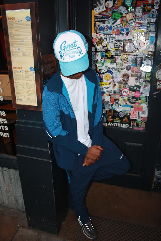 Get Money Trucker Hat Baby Blue Colourway